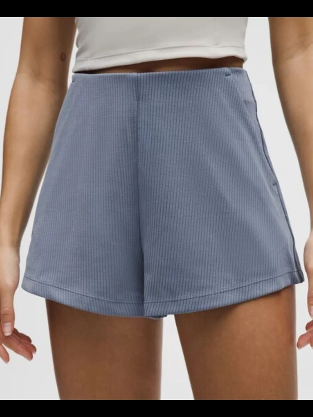 Lululemon Ribbed Softstreme High-Rise Short - Oasis Blue